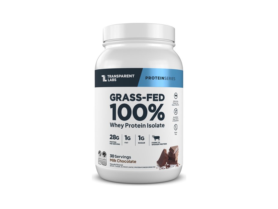 Transparent Labs 100% Grass-Fed Whey Protein Isolate — product image